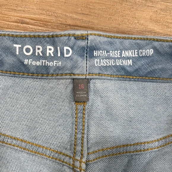 Torrid High-Rise Ankle Crop Classic Denim Jeans - Picture 2 of 8